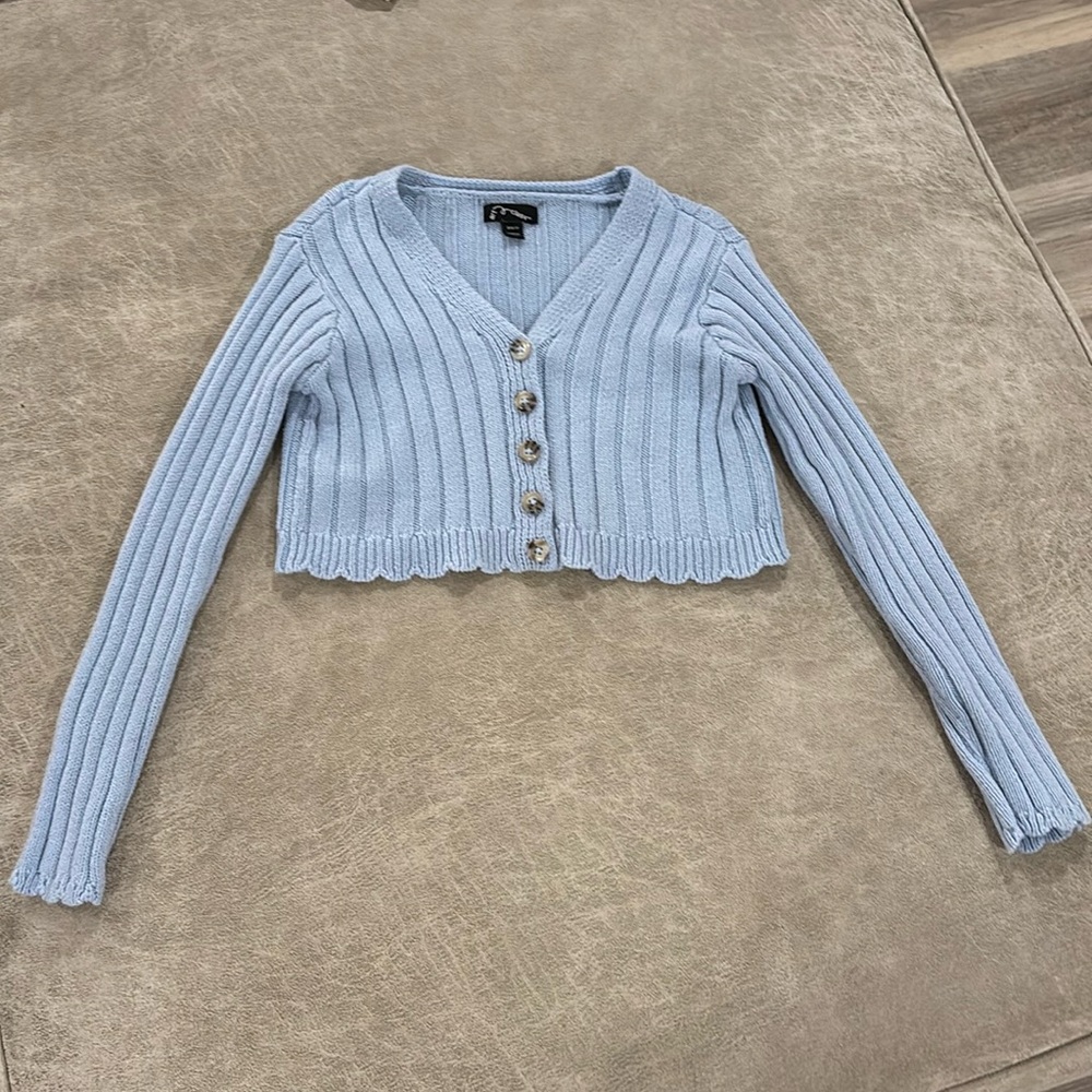 Girls Cropped Cardigan Sweater